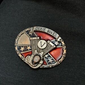 Dixie biker belt buckle